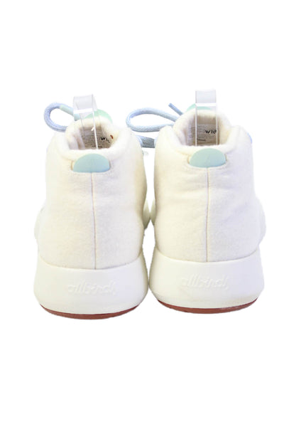 Allbirds Womens Lace Up Round Toe High Top Wool Running Sneakers White Size 10