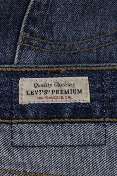 Levi's Mens Straight Wide Leg High Rise Jeans Blue Size 31