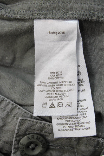 AX Armani Exchange Mens Gray Cargo Chino Pants Cotton Size 30