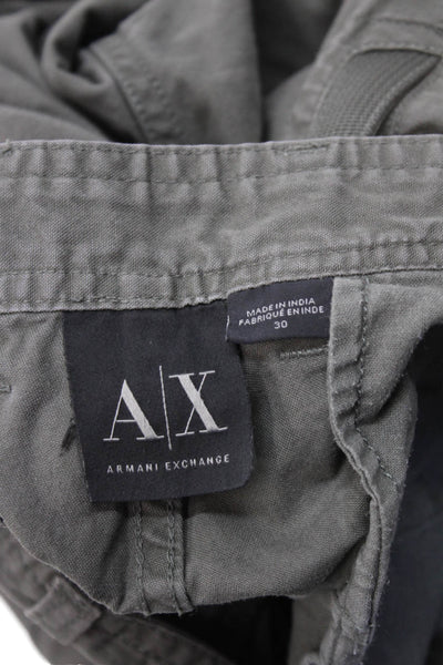AX Armani Exchange Mens Gray Cargo Chino Pants Cotton Size 30