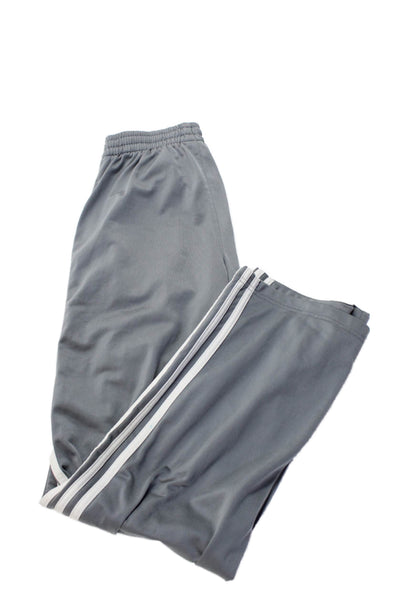 Adidas Boys Drawstring Casual Ankle Track Pants Gray Size XL