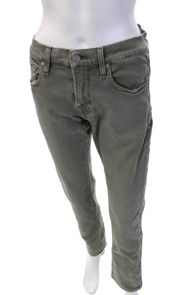 7 For All Mankind Women Gray Mid Rise Army Pants Size 29