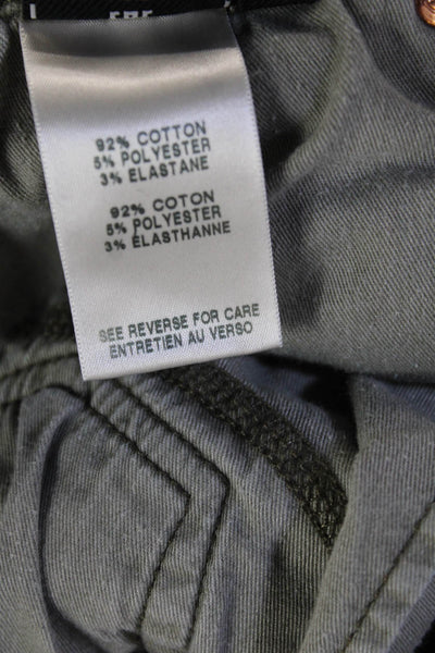 7 For All Mankind Women Gray Mid Rise Army Pants Size 29