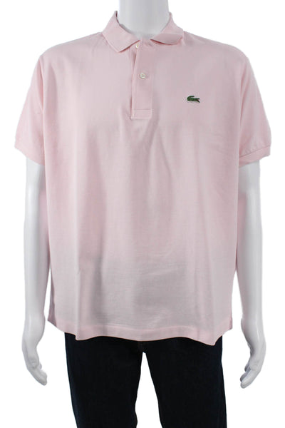 Lacoste Mens Pink Short Sleeve Cotton Polo Big Tall Size XL
