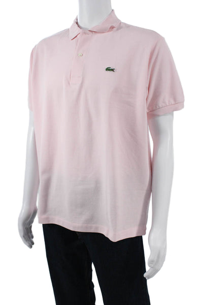 Lacoste Mens Pink Short Sleeve Cotton Polo Big Tall Size XL
