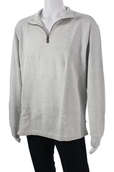 Rodd & Gunn Mens Henley Sweatshirt Gray Zip Mock Neck Cotton Size L