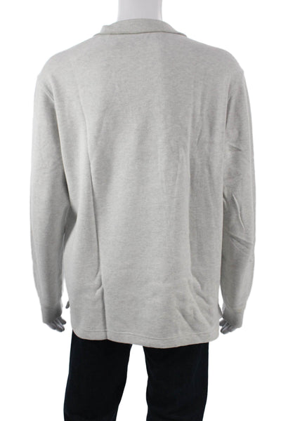 Rodd & Gunn Mens Henley Sweatshirt Gray Zip Mock Neck Cotton Size L