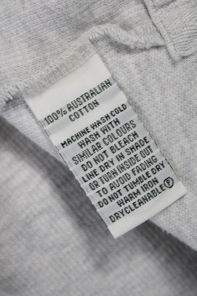 Rodd & Gunn Mens Henley Sweatshirt Gray Zip Mock Neck Cotton Size L