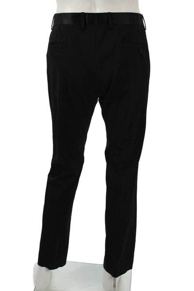 Emporio Armani Mens Dress Pants Black Cotton Poly Blend Size 54