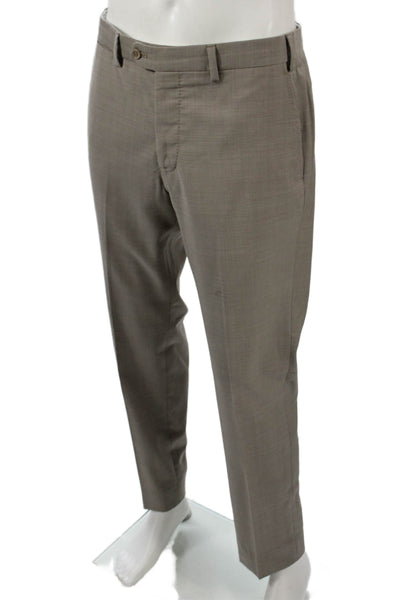 Emporio Armani Mens Dress Pants Gray Virgin Wool Button Inseam 30 Size 54