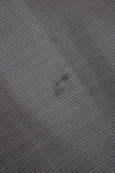 Emporio Armani Mens Dress Pants Gray Virgin Wool Button Inseam 30 Size 54