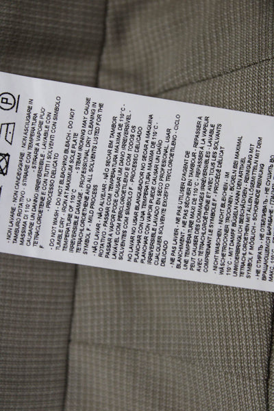 Emporio Armani Mens Dress Pants Gray Virgin Wool Button Inseam 30 Size 54