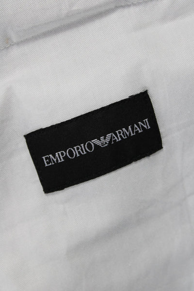 Emporio Armani Mens Dress Pants Gray Virgin Wool Button Inseam 30 Size 54