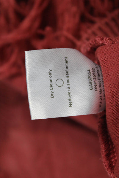 Dolan Womens Pullover Sweater Red Rayon Crew Neck Long Sleeve Bohemian Size XS