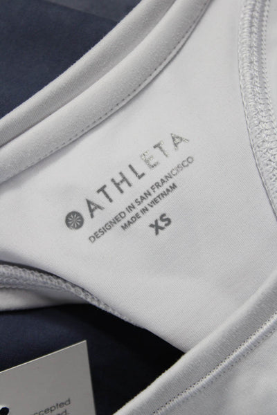 Athleta Womens Cropped High Neck Tank White Size XS