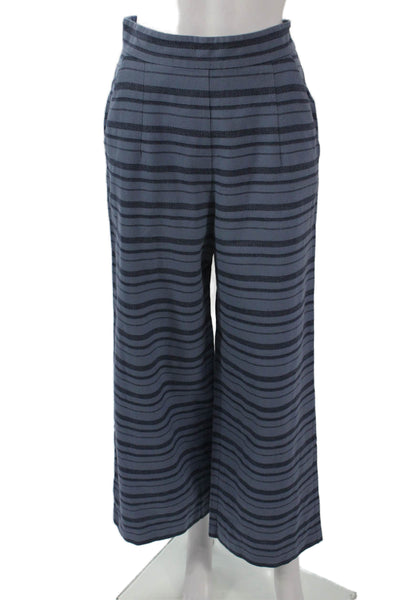 Mara Hoffman Women Strapless Blue Striped Organic Cotton Jumpsuit Size 4