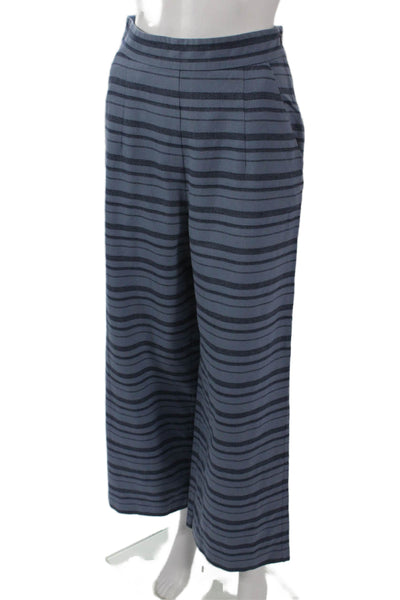 Mara Hoffman Women Strapless Blue Striped Organic Cotton Jumpsuit Size 4