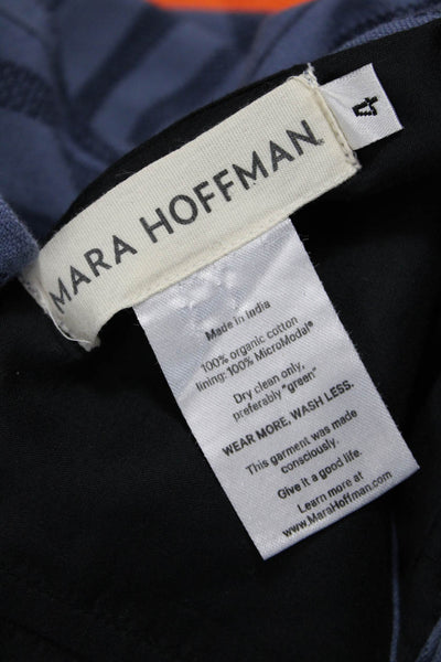 Mara Hoffman Women Strapless Blue Striped Organic Cotton Jumpsuit Size 4