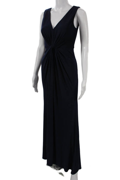 BHLDN Womens Dark Blue V Neck Sleeveless Maxi Dress 100% Cotton Size 2