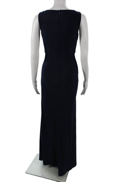 BHLDN Womens Dark Blue V Neck Sleeveless Maxi Dress 100% Cotton Size 2