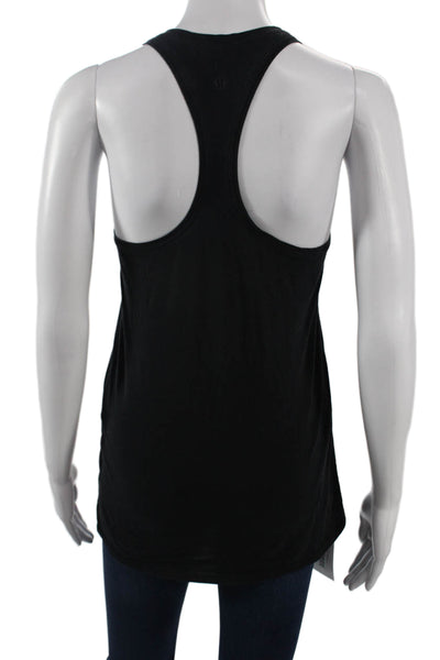 Lululemon Women Basic Sleeveless Tank Black Polyester Blend Size 4