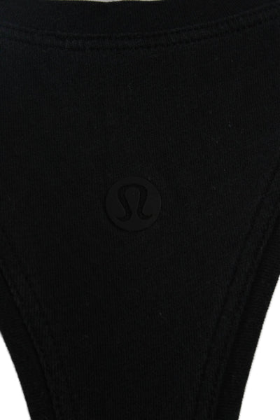Lululemon Women Basic Sleeveless Tank Black Polyester Blend Size 4