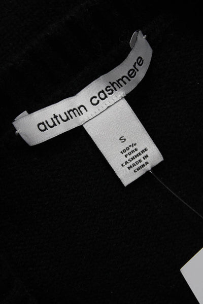 Autumn Cashmere Women Pullover Black Crew Neck 100% Cashmere Size S