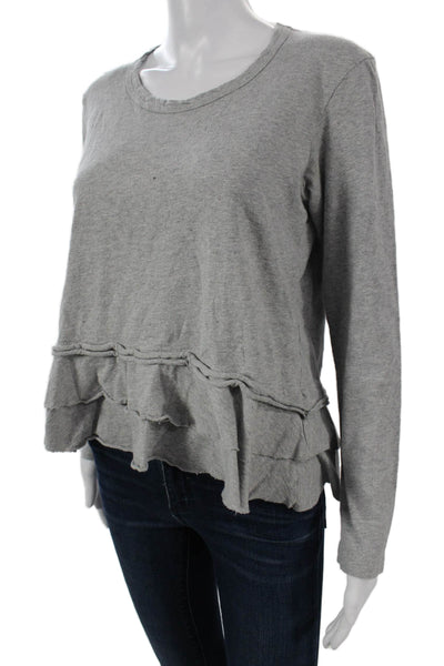 Wilt Women Basic Jersey T-Shirt Gray Long Sleeve 100% Cotton Size XS