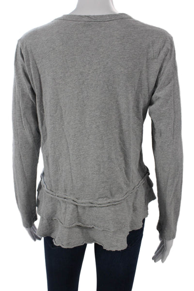 Wilt Women Basic Jersey T-Shirt Gray Long Sleeve 100% Cotton Size XS