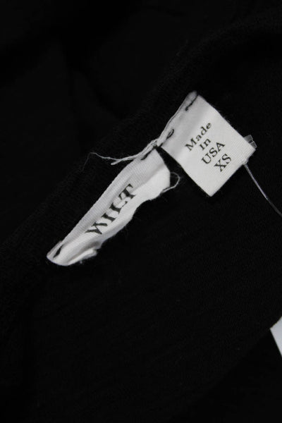 Wilt Women Basic T-Shirt Black Cotton Crew Neck Short Sleeve Grunge Size XS