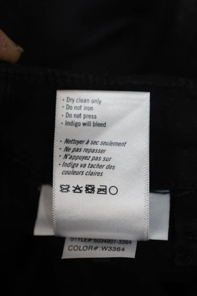 Paige Womens Black Cropped Jogger Pants Button Waist Size 25