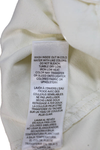 Frame Womens Cropped Cargo Ankle Pants White Size 25
