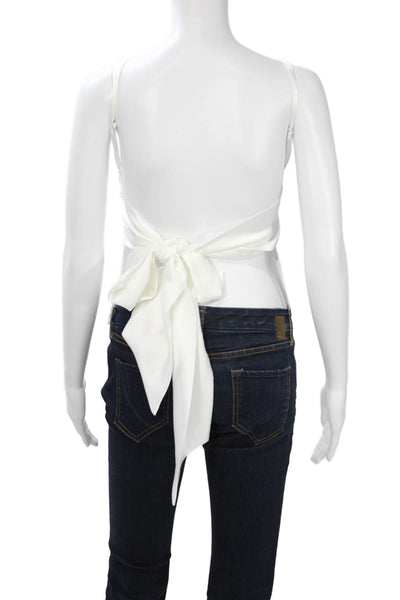 Zara Womens Camisole White Square Neck Sleeveless Polyester Top Size S