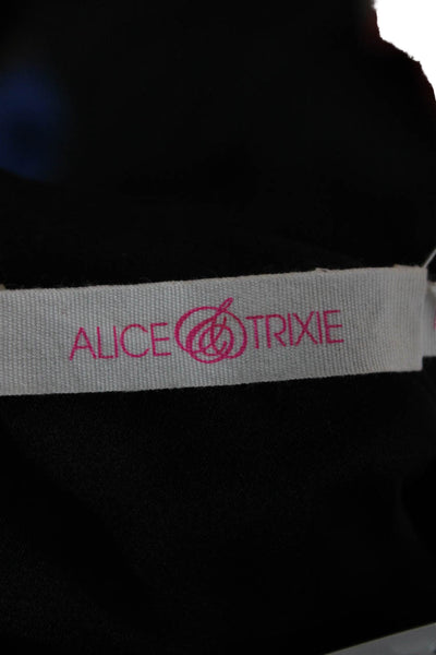 Alice & Trixie Women Black Silk V-Neck Tank Dress Size M