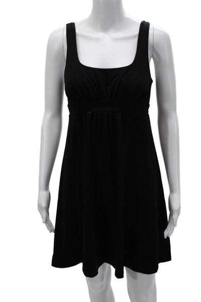 Susana Monaco Womens Tank Sundress Black Square Neck Sleeveless Size S