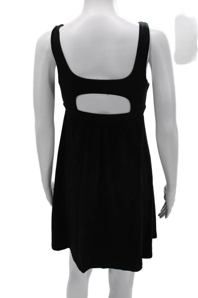 Susana Monaco Womens Tank Sundress Black Square Neck Sleeveless Size S