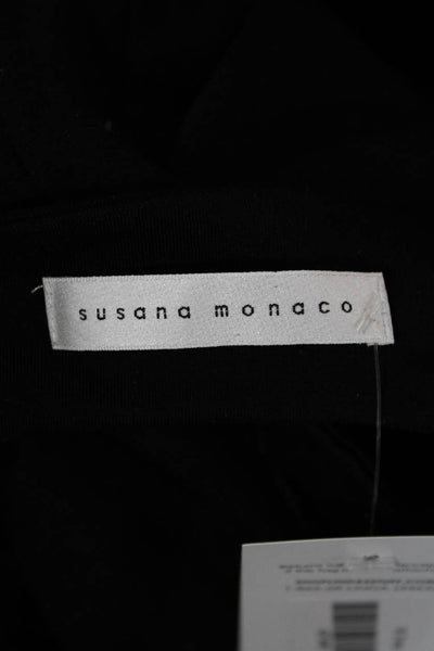 Susana Monaco Womens Tank Sundress Black Square Neck Sleeveless Size S