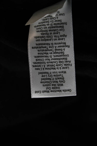 Nation LTD Womens Fit & Flare Dress Black Square Neck 3/4 Sleeve Cotton Size S