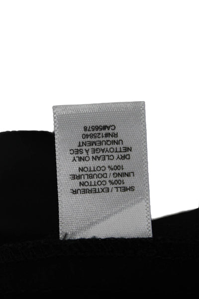 Intermix Womens Black Mini Trapeze Swing Dress Square Neck Size 4