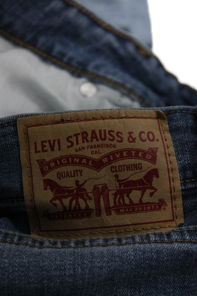 Levi's Women Ankle Skinny Jeans Blue High Rise Petite Size 28