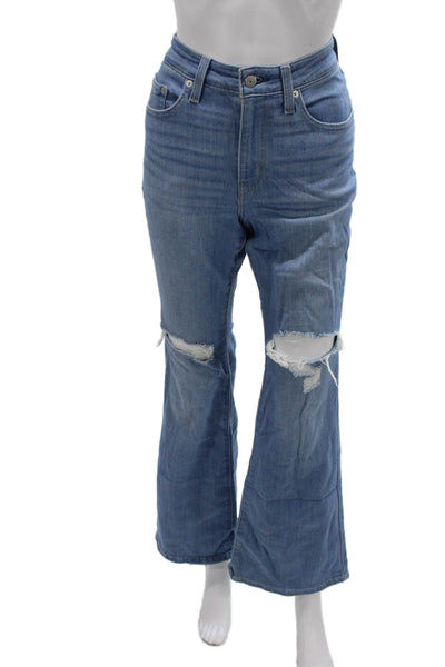 Levi's Women Flared Wide Leg Jeans Blue High Rise Size 28
