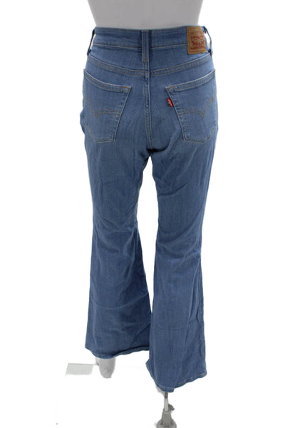 Levi's Women Flared Wide Leg Jeans Blue High Rise Size 28