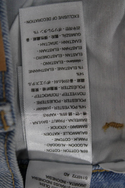 Levi's Women Boyfriend Cropped Jeans Light Blue High Rise 26 Inseam Size 28