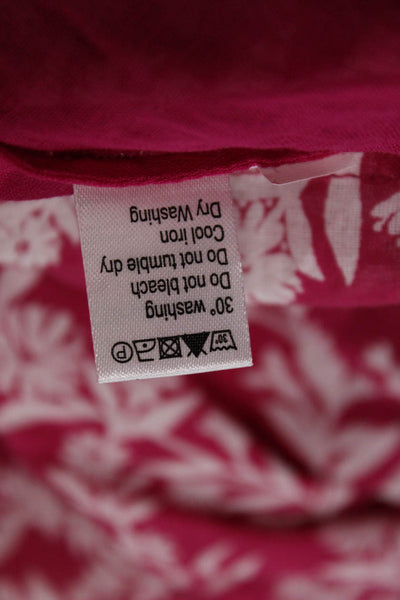 Banjanan Women Fit & Flare Sundress Pink Floral V Neck Short Sleeve Size 3