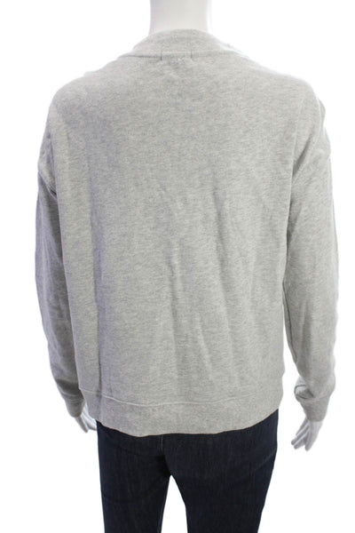 Rails Women Petites Henley Sweatshirt Gray Lace Up Long Sleeve Size S