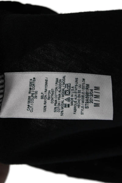 Splendid Women Black Rayon Collared Sleeveless Basic Tank Size M