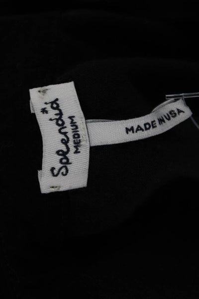 Splendid Women Black Rayon Collared Sleeveless Basic Tank Size M