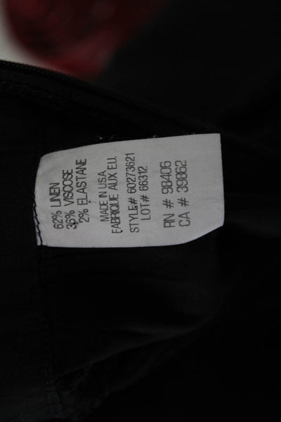 Theory Womens Fit & Flare Tank Dress Black V-Neck Knee Length Size 4