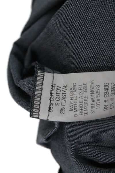 Theory Women Tank Dress Dark Blue Sleeveless Buckle Solid Size 4