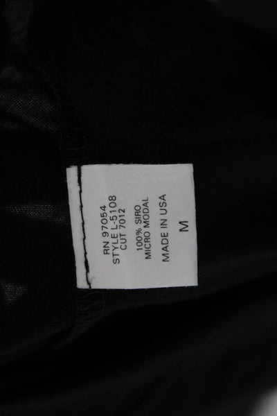 Lanston Women Black V-Neck Sleeveless Tank Siro Micro Modal Size M